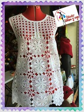 Blusa blanca en gancho